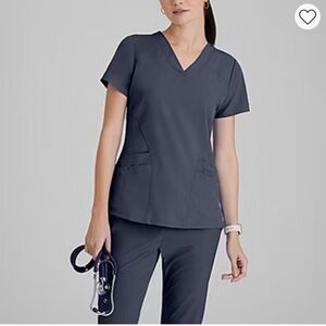 Barco One Pulse 5-Pocket Womens V Neck Scrub Top 5106